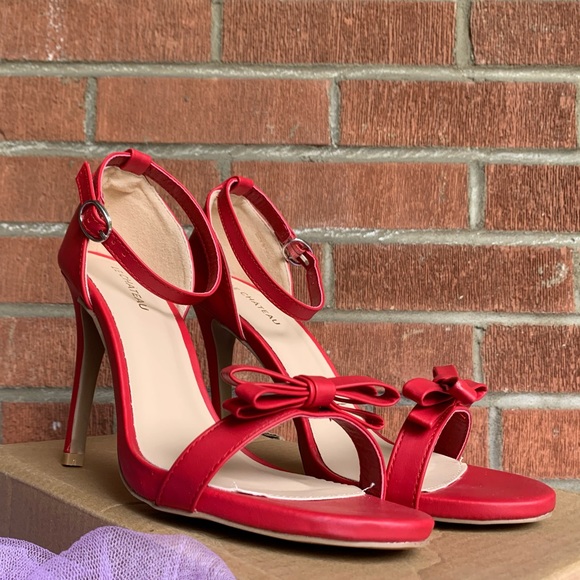 🎀💯 BN Bow ankle strap heels sandals - Picture 5 of 5